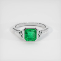 1.51 Ct. Emerald Ring, 18K White Gold 1