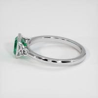 0.75 Ct. Emerald Ring, 18K White Gold 4