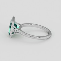 3.42 Ct. Emerald Ring, 18K White Gold 4