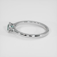 0.29 Ct. Green to Purple Alexandrite Ring, 18K White Gold 4