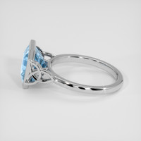 2.90 Ct. Blue Aquamarine Ring, 18K White Gold 4