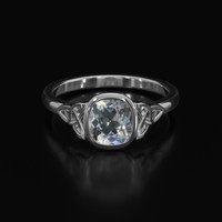 1.18 Ct. Gemstone Ring, 18K White Gold 1