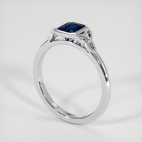 1.22 Ct. Blue Sapphire Ring, 18K White Gold 2