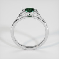 0.75 Ct. Bluish Green Sapphire Ring, 18K White Gold 3