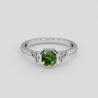 2.01 Ct. Yellowish Green Sapphire Ring, 18K White Gold 1