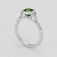 2.01 Ct. Yellowish Green Sapphire Ring, 18K White Gold 2