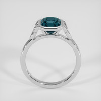 2.30 Ct. Greenish Blue Sapphire Ring, 18K White Gold 3