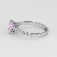 1.18 Ct. Purplish Pink Sapphire Ring, 18K White Gold 4