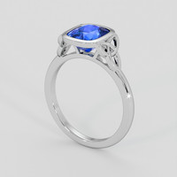 3.18 Ct. Blue Sapphire Ring, 18K White Gold 2