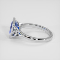2.07 Ct. Blue Sapphire Ring, 18K White Gold 4