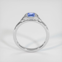 0.58 Ct. Blue Sapphire Ring, 18K White Gold 3