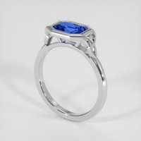 1.51 Ct. Blue Sapphire Ring, 18K White Gold 2