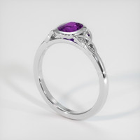 0.82 Ct. Sapphire Ring, 18K White Gold 2