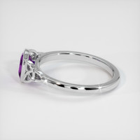 0.82 Ct. Sapphire Ring, 18K White Gold 4