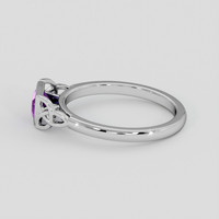 0.96 Ct. Purple Sapphire Ring, 18K White Gold 4