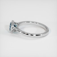 0.86 Ct. Sapphire Ring, 18K White Gold 4