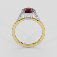 1.77 Ct. Purplish Red Almandine Garnet Ring, 14K White & Yellow 3