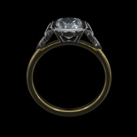 1.18 Ct. Gemstone Ring, 18K White & Yellow 3