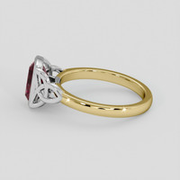 1.77 Ct. Purplish Red Almandine Garnet Ring, 18K White & Yellow 4