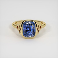 3.81 Ct. Bi Color Sapphire Ring, 10K Yellow Gold 1