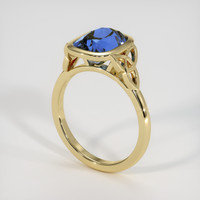 3.81 Ct. Bi Color Sapphire Ring, 10K Yellow Gold 2