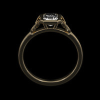 0.79 Ct. White Sapphire Ring, 10K Yellow Gold 3