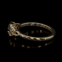 0.79 Ct. White Sapphire Ring, 10K Yellow Gold 4