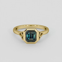 1.78 Ct. Bluish Green Sapphire Ring, 10K Yellow Gold 1