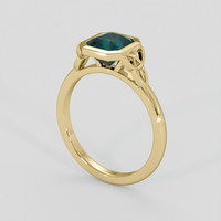 1.78 Ct. Bluish Green Sapphire Ring, 10K Yellow Gold 2