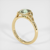 1.32 Ct. Yellowish Green Sapphire Ring, 10K Yellow Gold 2