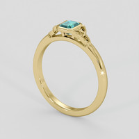 0.34 Ct. Bluish Green Grandidierite Ring, 14K Yellow Gold 2
