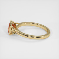 1.59 Ct. Padparadscha Sapphire Ring, 14K Yellow Gold 4