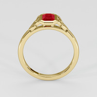 0.63 Ct. Pinkish Red Ruby Ring, 14K Yellow Gold 3