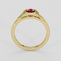 0.64 Ct. Pinkish Red Ruby Ring, 14K Yellow Gold 3