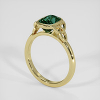 3.10 Ct. Bluish Green Sapphire Ring, 14K Yellow Gold 2