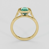 2.06 Ct. Bluish Green Sapphire Ring, 14K Yellow Gold 3