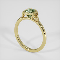 0.85 Ct. Greenish Yellow Sapphire Ring, 14K Yellow Gold 2