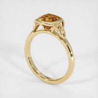 1.92 Ct. Yellowish Brown Sapphire Ring, 14K Yellow Gold 2