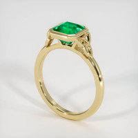 1.51 Ct. Emerald Ring, 18K Yellow Gold 2