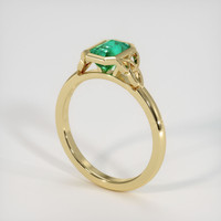 1.10 Ct. Emerald Ring, 18K Yellow Gold 2