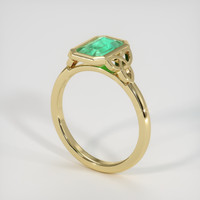 1.18 Ct. Emerald Ring, 18K Yellow Gold 2
