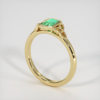 1.04 Ct. Emerald Ring, 18K Yellow Gold 2