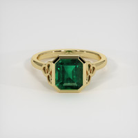 2.76 Ct. Emerald Ring, 18K Yellow Gold 1