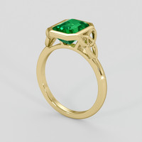 2.08 Ct. Emerald Ring, 18K Yellow Gold 2