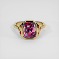 3.60 Ct. Pink Malaya Garnet Ring, 18K Yellow Gold 1