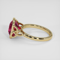 3.60 Ct. Pink Malaya Garnet Ring, 18K Yellow Gold 4