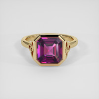 3.05 Ct. Reddish Purple Rhodolite Garnet Ring, 18K Yellow Gold 1