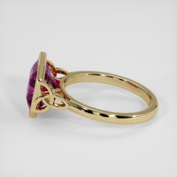 3.05 Ct. Reddish Purple Rhodolite Garnet Ring, 18K Yellow Gold 4