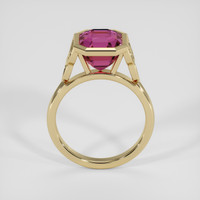 3.52 Ct. Purplish Pink Rhodolite Garnet Ring, 18K Yellow Gold 3