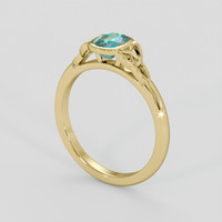 0.69 Ct. Green Grandidierite Ring, 18K Yellow Gold 2